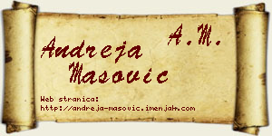 Andreja Mašović vizit kartica